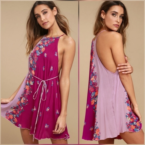 Free People Dresses & Skirts - Free People It's A Cinch Dress Slip Magenta Wine